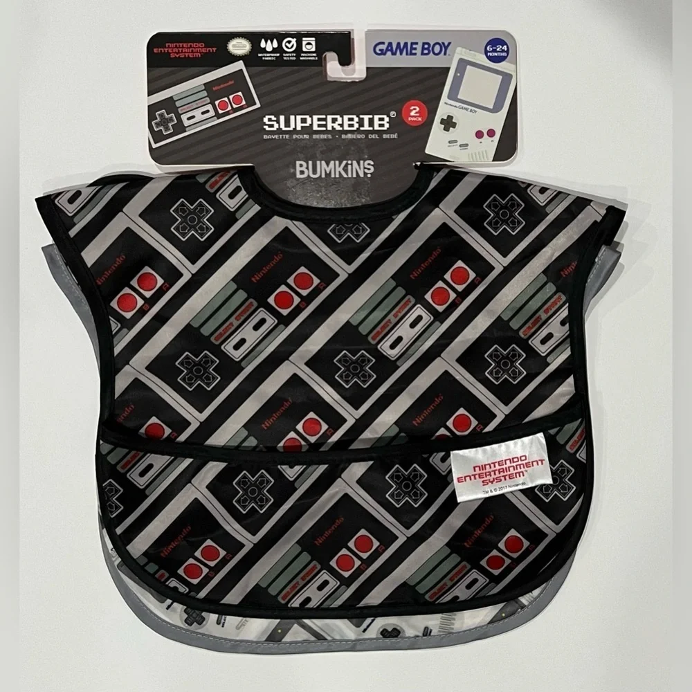 BUMKiNs - Game Boy nintendo 2 pack Super Bib